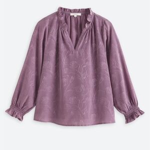 Fun 2 Fun Lavender Floral Blouse